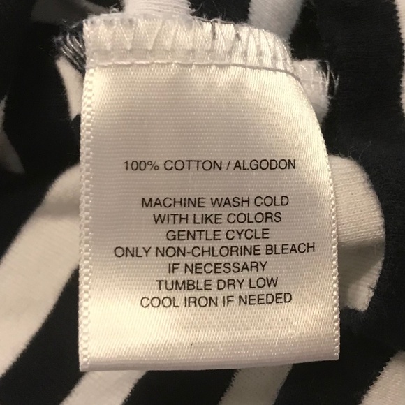 Sag harbor woman blue & white striped collared 💯% cotton short sleeve top (2X) - Picture 9 of 12